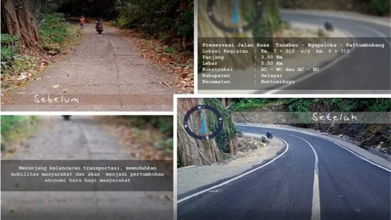 3 KM Jalan Mulus di Ruas Tanabau, Ngapaloka, Pattumbukang, Warga Selayar: Terima Kasih Pak Gubernur