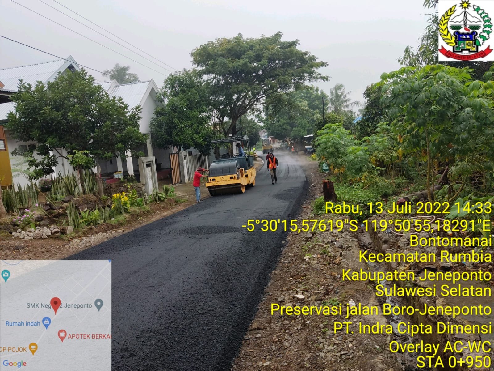 Prioritas Gubernur Andi Sudirman, Realisasi Fisik Preservasi ruas Boro di Jeneponto Capai 56,62%