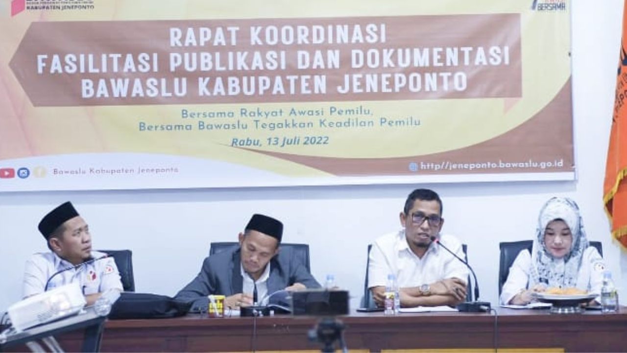 Rakor Fasilitasi Publikasi dan Dokumentasi Bawaslu Jeneponto