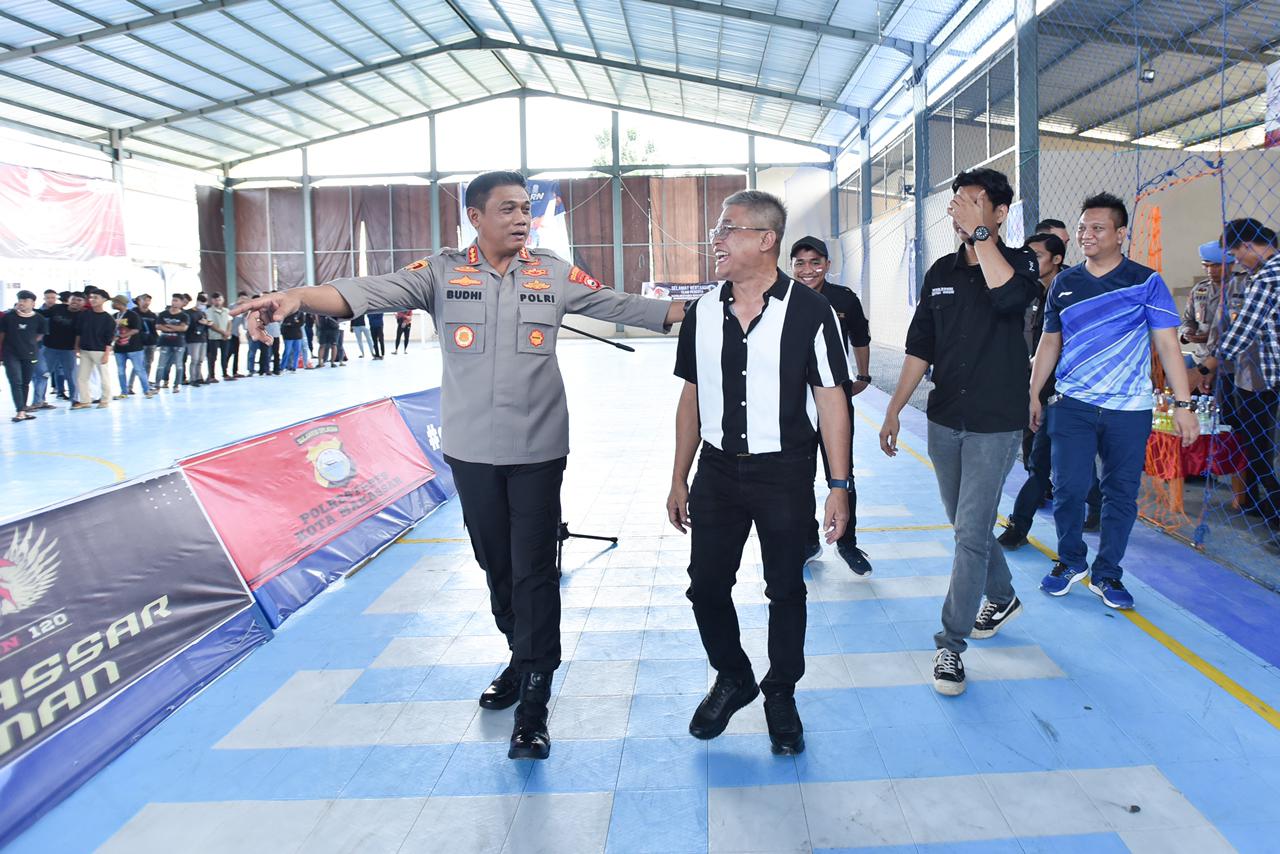 Kapolrestabes dan Dirut PDAM Makassar, Kompak Buka Futsal Competiton