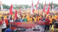 Sambut HUT RI ke-77, Apkesi Jeneponto Gelar Senam Massal dan Launching Gerakan 10 Juta Bendera