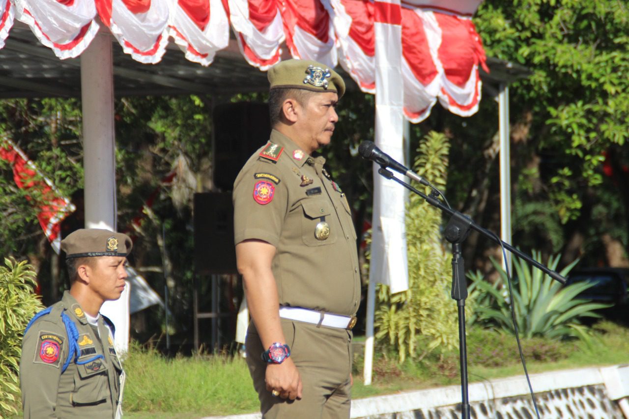 Kasatpol PP Sulsel Pimpin Apel Besar Pasukan Kesiapsiagaan Penanganan Bencana Alam
