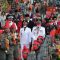 Korsik Satpol PP Makassar Iringi Pengibaran Bendera Merah Putih di Losari