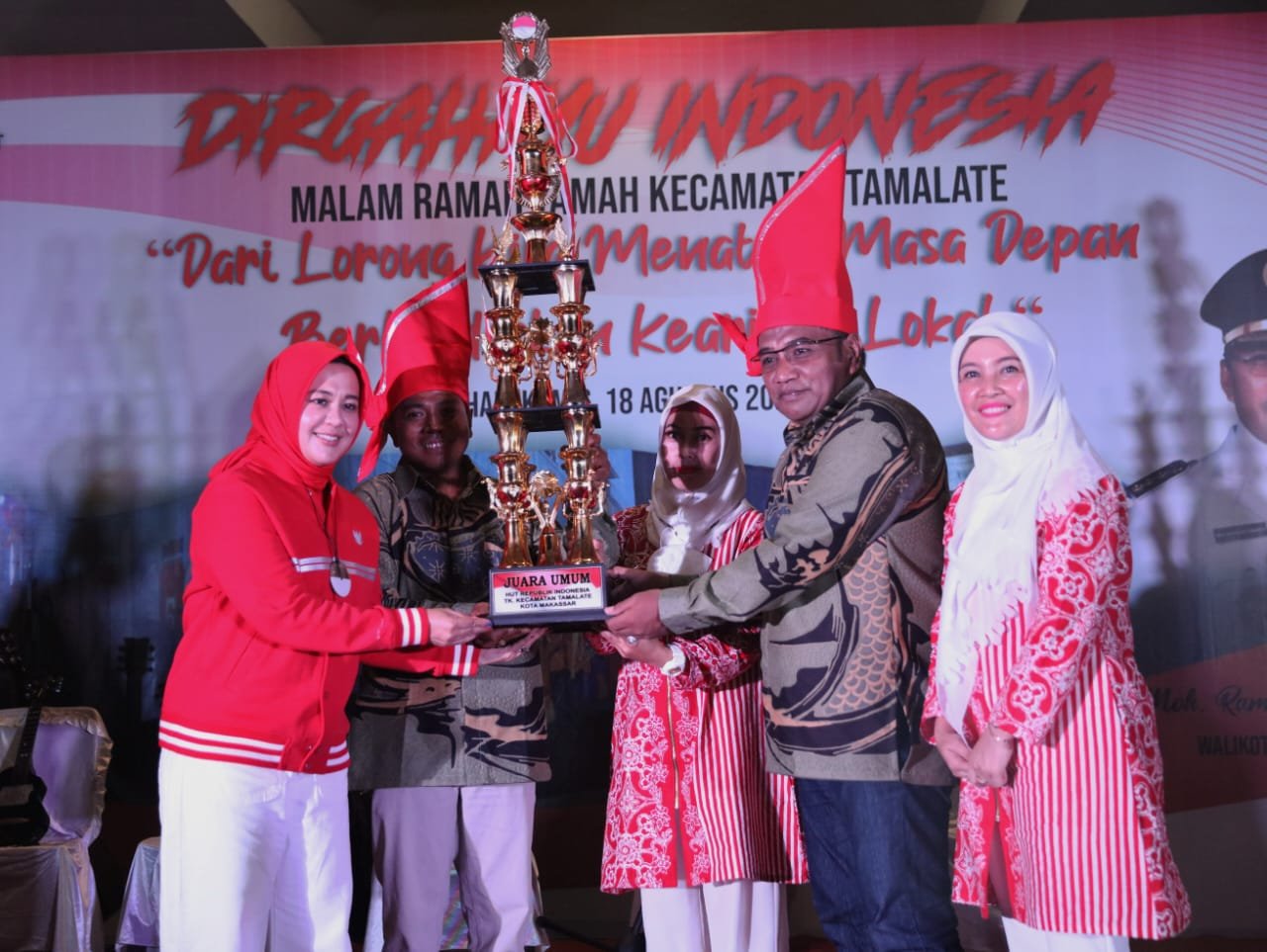 Fatmawati Rusdi Hadiri Malam Ramah Tamah HUT RI Ke -77 di Longwis Bersejarah Tamalate