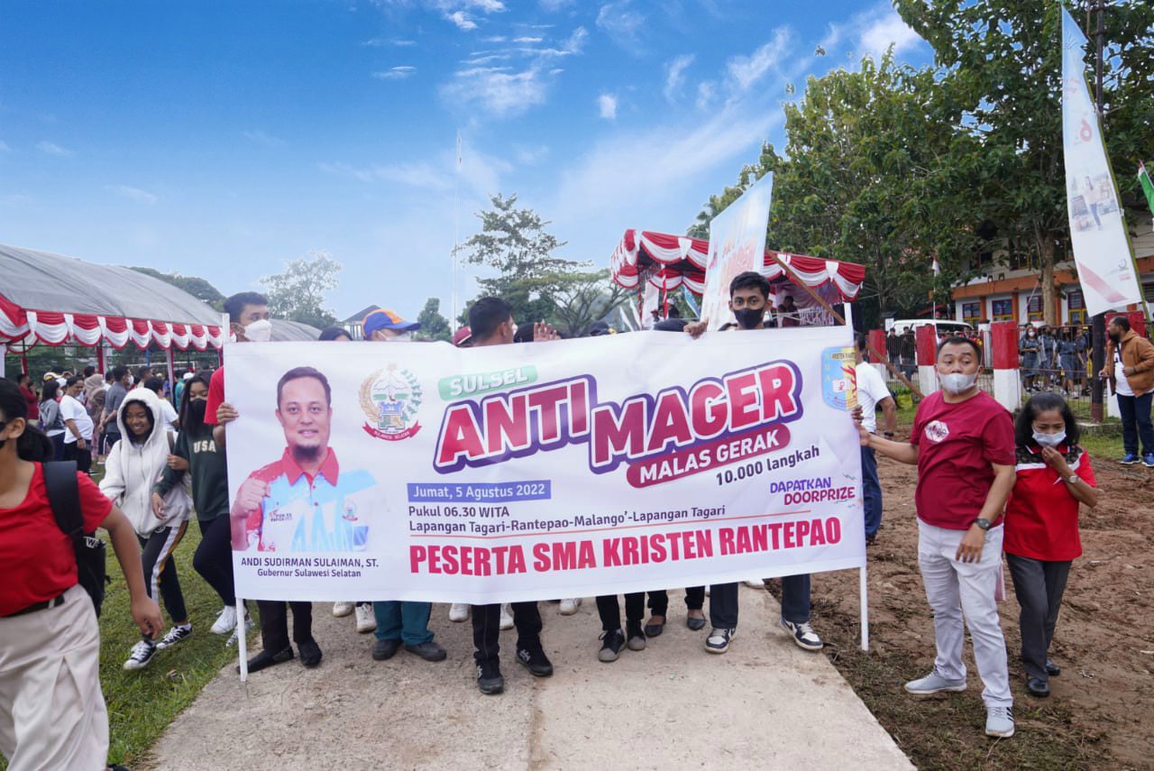 Bupati dan Pelajar Toraja Utara, Apresiasi Gerakan Anti Mager Inisiasi Gubernur Andi Sudirman