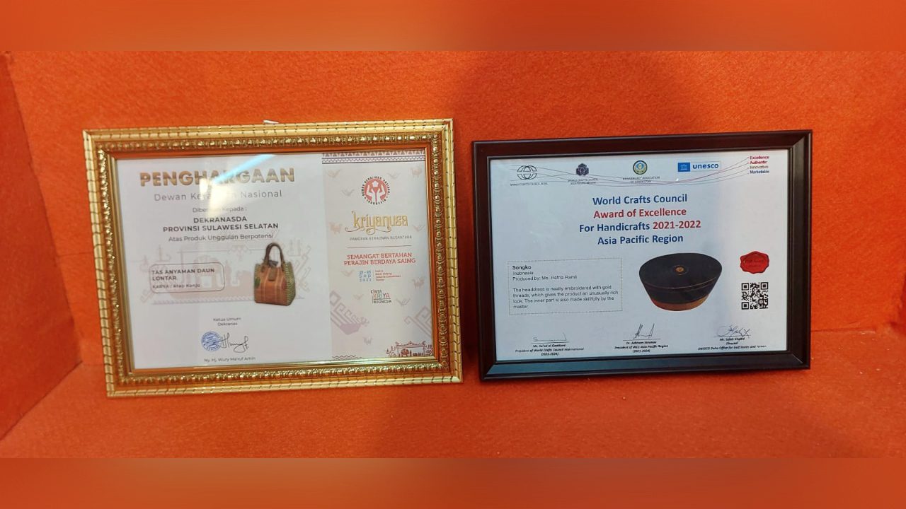 Sulsel Boyong Dua Penghargaan dari Pameran Kriya Nusa
