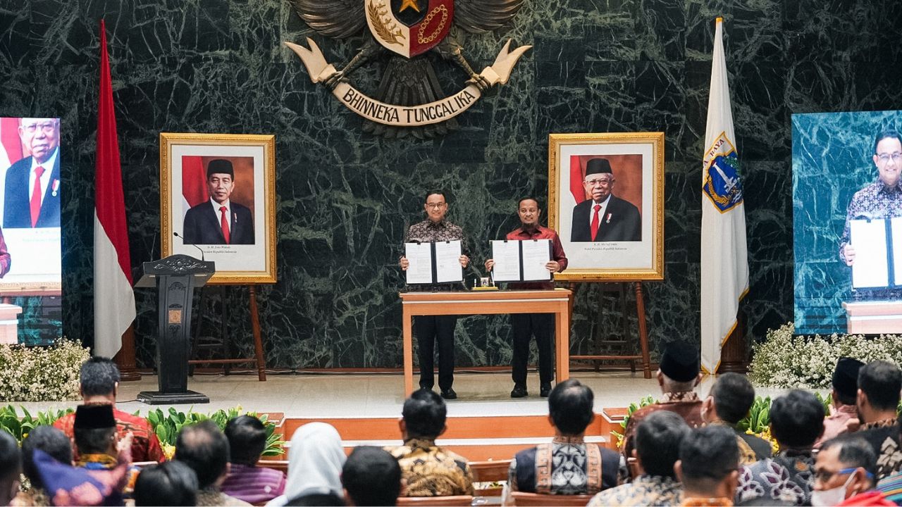 Andi Sudirman & Anies Baswedan Teken MoU Potensi Daerah dan Pelayanan Publik