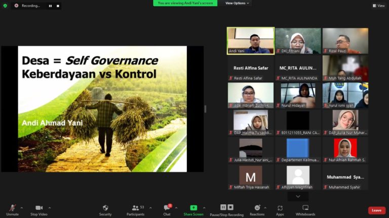 Humanis FISIP Unhas Bahas Desa dalam Perspektif Administrasi Publik melalui Kelas Besar