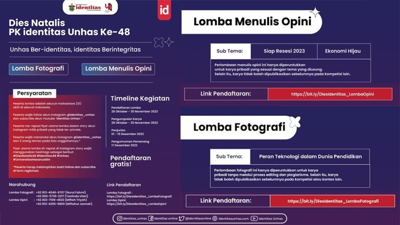 PK Identitas Unhas Buka Lomba Tingkat Nasional