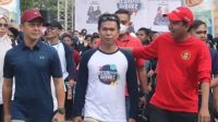 Rudianto Lallo Ikuti Jalan Santai Reuni Akbar SMPN 22 Makassar