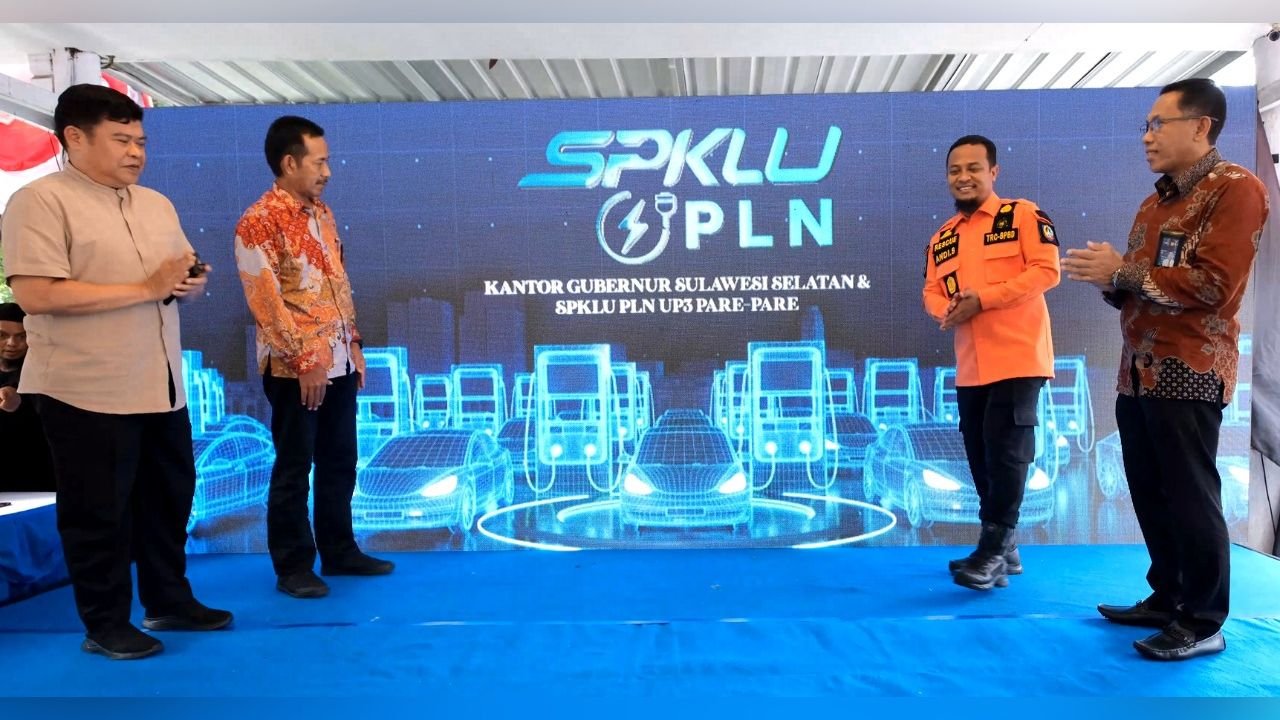 Gencarkan Ekosistem Kendaraan Listrik di Lingkup Pemerintahan, PLN Operasikan 2 SPKLU Baru di Sulsel