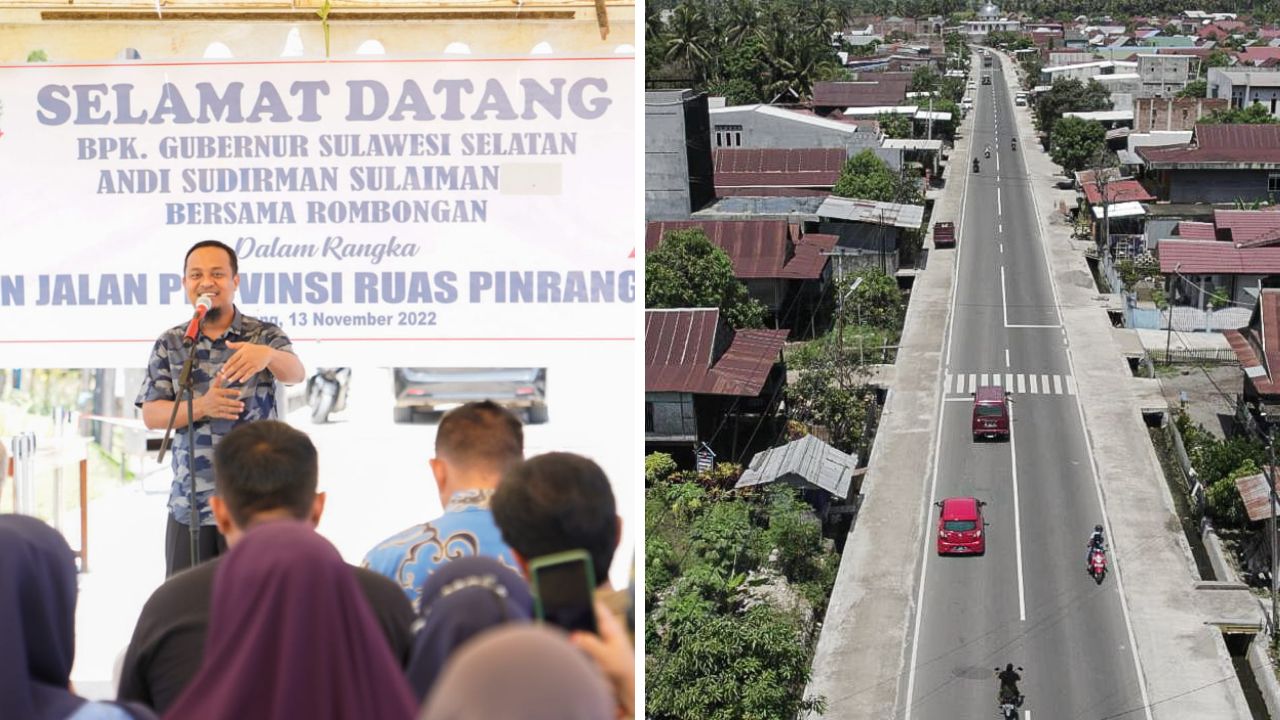 Gubernur Andi Sudirman Resmikan Ruas Pinrang-Rappang Sepanjang 3,3 KM