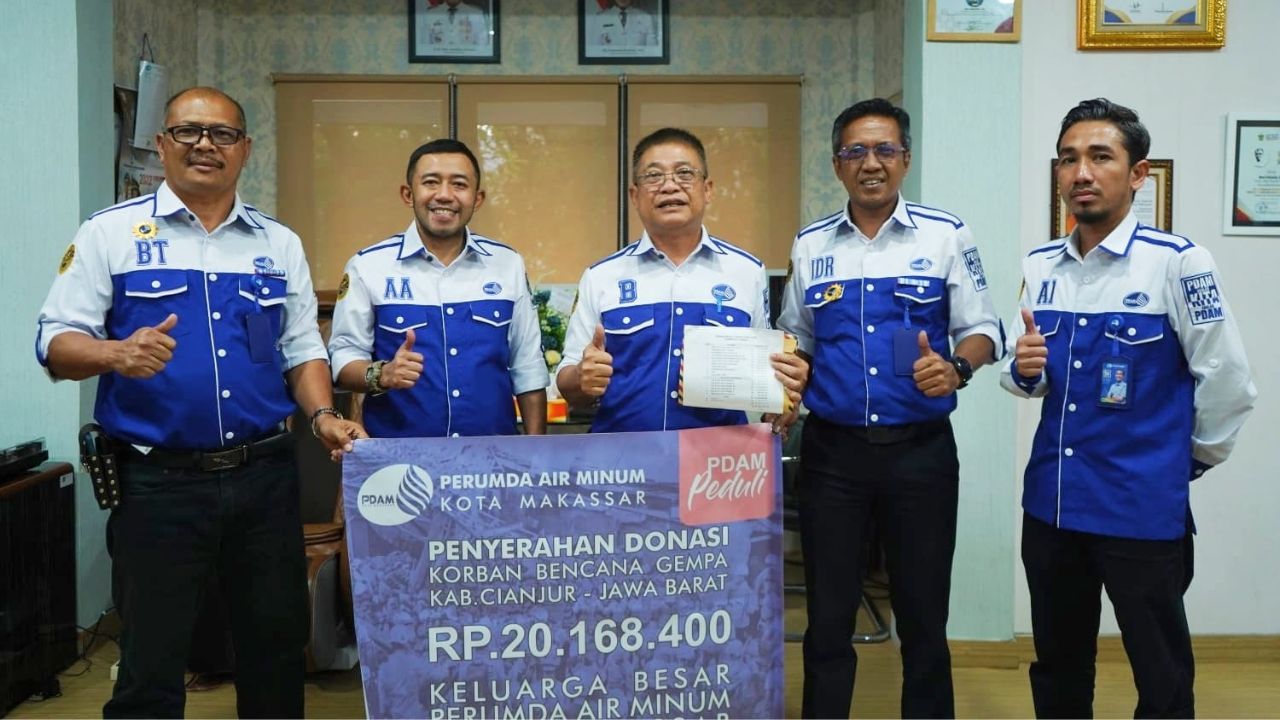 PDAM Makassar Kirim Bantuan untuk Korban Gempa Cianjur