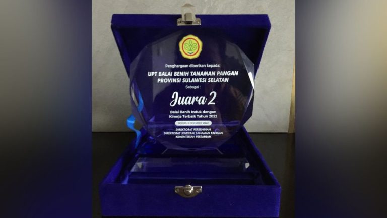 Program Mandiri Benih Antar UPT Balai Benih Sulsel Terbaik Kedua Nasional