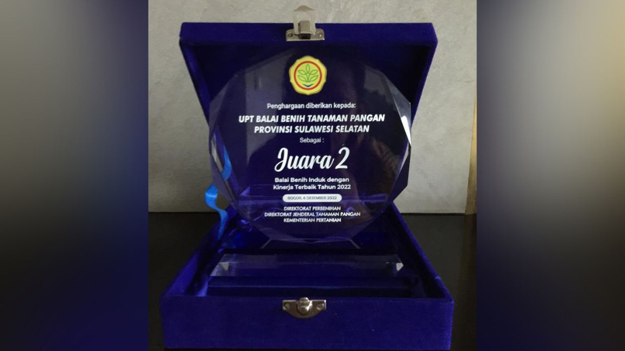 Program Mandiri Benih Antar UPT Balai Benih Sulsel Terbaik Kedua Nasional