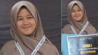 Sabriani Mahasiswa Komunikasi Unismuh  Makassar Juara 1 Lomba Karya Tulis Ilmiah Nasional di Universitas Mataram