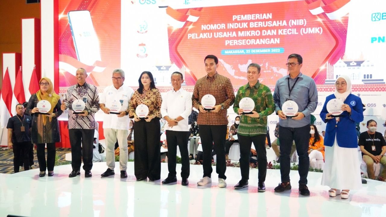 Pemprov Sulsel Apresiasi Pemberian NIB Kepada Pelaku UMK Oleh Menteri Investasi