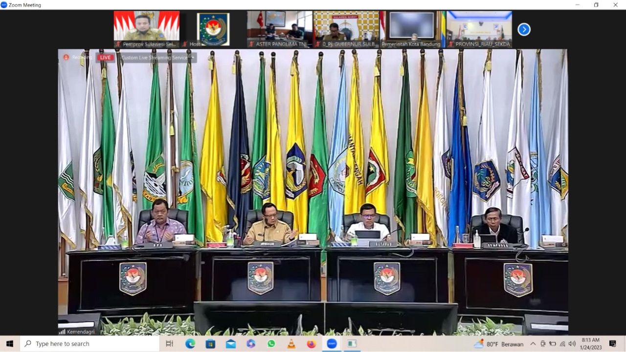 Gubernur Andi Sudirman Hadiri Rakor Pengendalian Inflasi Dipimpin Mendagri