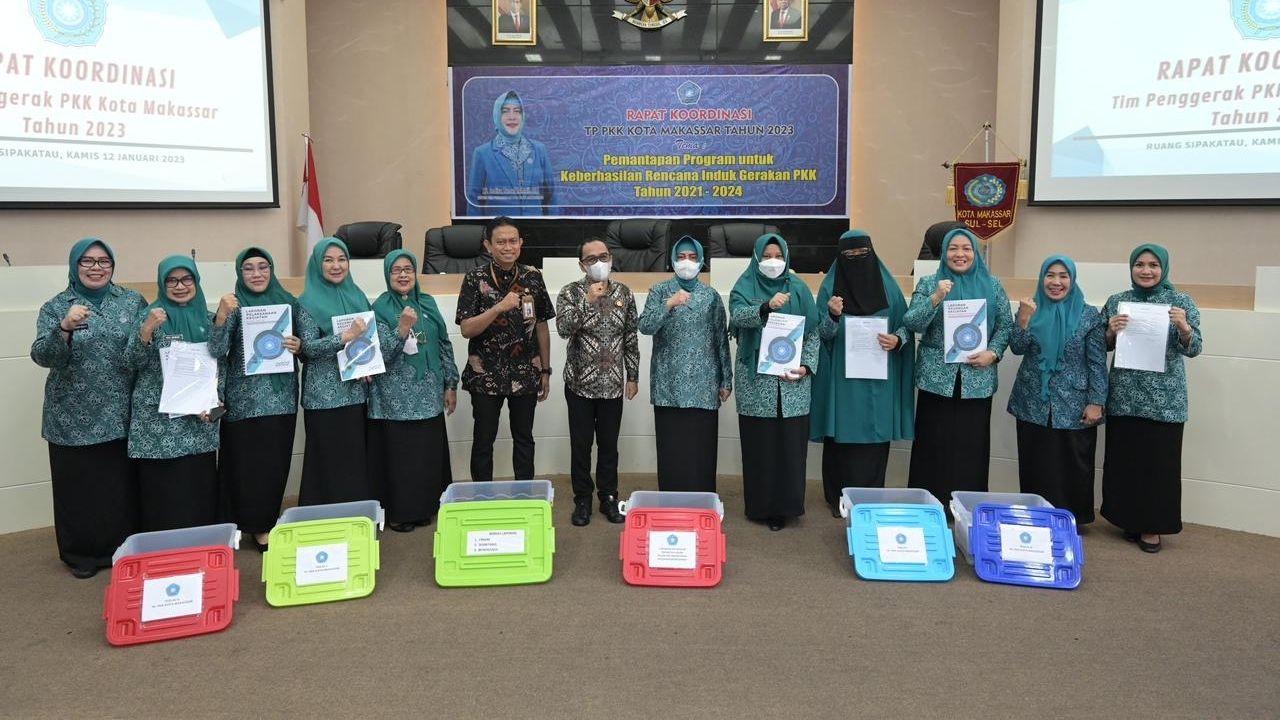 Rakor PKK Makassar, Indira Yusuf Ismail Genjot Realisasi Program Kerja 2023 Perkuat Lorong Wisata