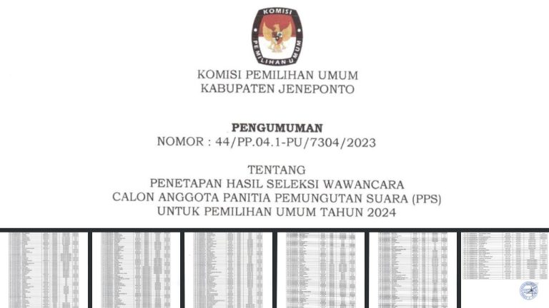 KPU Jeneponto Resmi Umumkan PPS yang Lulus, Berikut daftarnya! 10 jpg 20230121 091806 0000