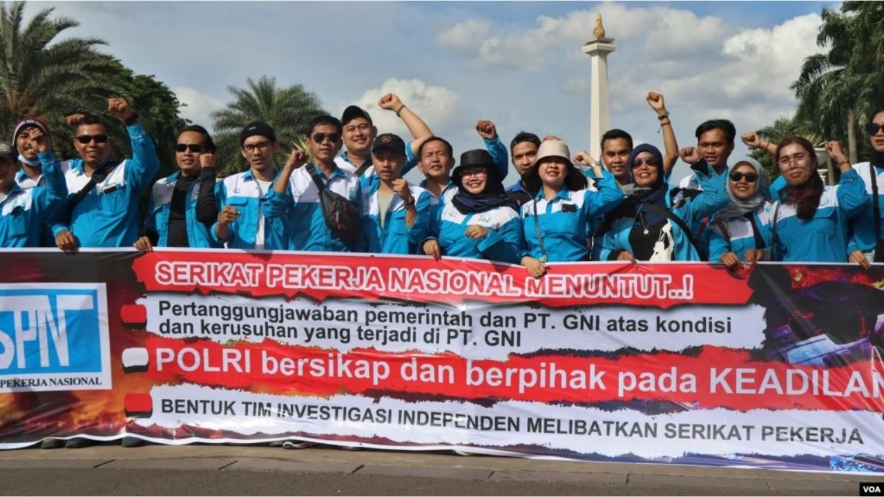 Tuntut Keadilan Penanganan Insiden Morowali Utara, SPN Gelar Demonstrasi di Monas