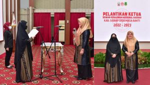 Naoemi Octarina Lantik Suhara sebagai Ketua Dekranasda Sidrap