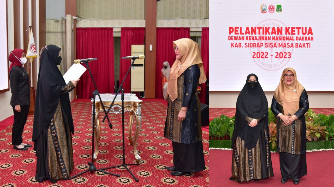 Naoemi Octarina Lantik Suhara sebagai Ketua Dekranasda Sidrap