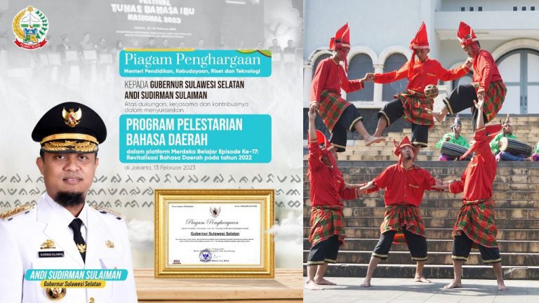 Gubernur Andi Sudirman Raih Penghargaan atas Pelestarian Bahasa Daerah dari Kemeristek Dikti 3 Gubernur Andi Sudirman Raih Penghargaan atas Pelestarian Bahasa Daerah dari Kemeristek Dikti