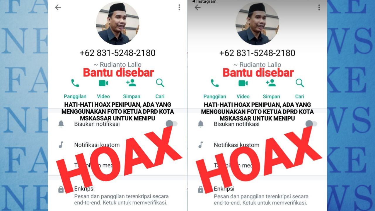 Waspada Penipuan, Ketua DPRD Makassar Rudianto Lallo: Jangan ditanggapi karena itu bukan nomor saya