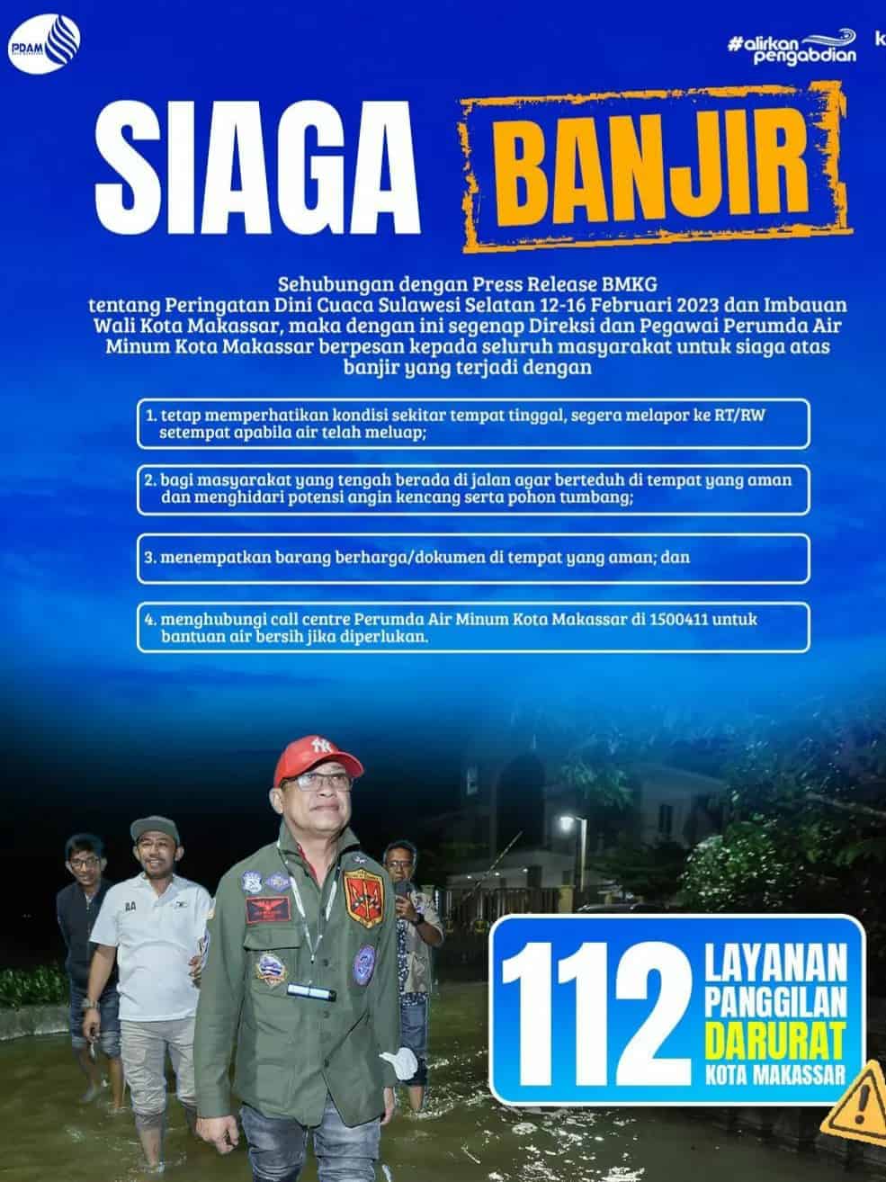 Direksi PDAM Makassar Imbau Warga Siaga Banjir 2 Direksi PDAM Makassar Imbau Warga Siaga Banjir