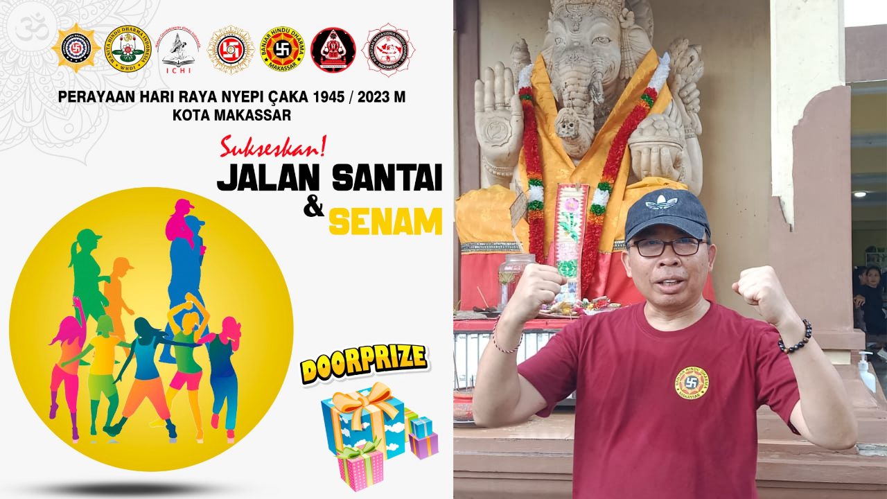 Jelang Hari Raya Nyepi Umat Hindu Makassar Gelar Jalan Sehat Anti Mager