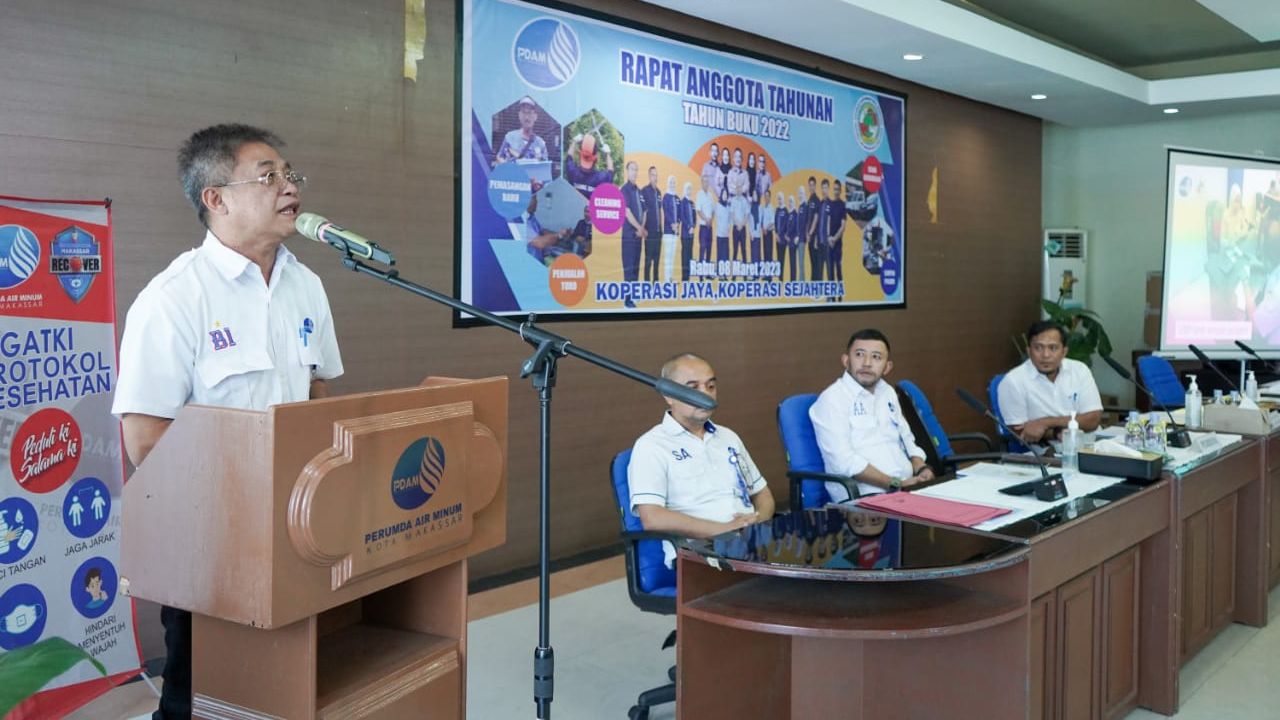Gelar RAT, Dirut PDAM Makassar Beri Apresiasi Kepada Kopkar Tirta Sejahtera