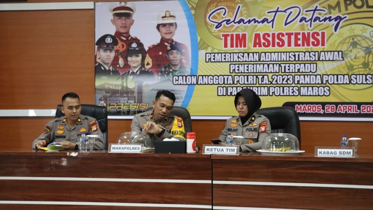 Polres Maros Terima Kunjungan Tim Asistensi Rikmin Awal Casis Polri 2023 Polda Sulsel