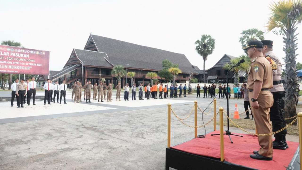Apel Gelar Pasukan Operasi Ketupat, Wabup Gowa: Semoga Suasana Mudik Aman dan Selamat