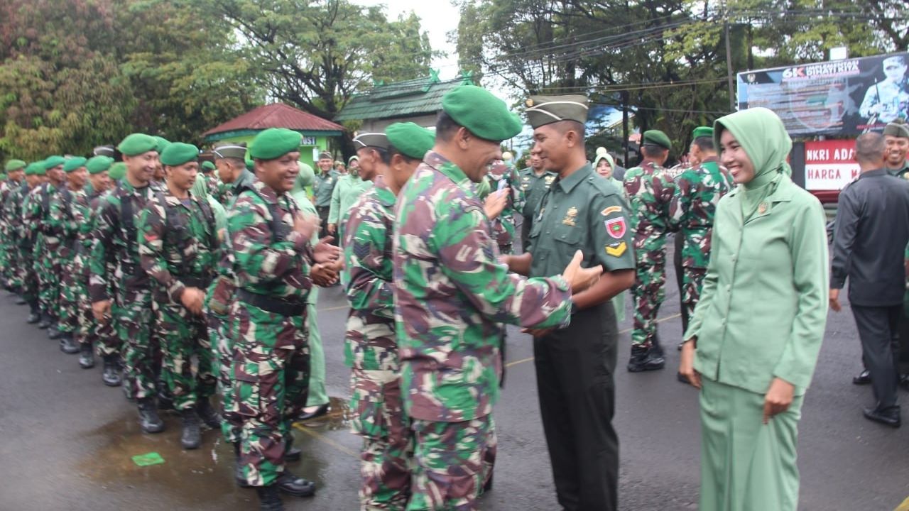 Kodim 1421 Pangkep Gelar Pelantikan Kenaikan Pangkat Bintara & Tamtama
