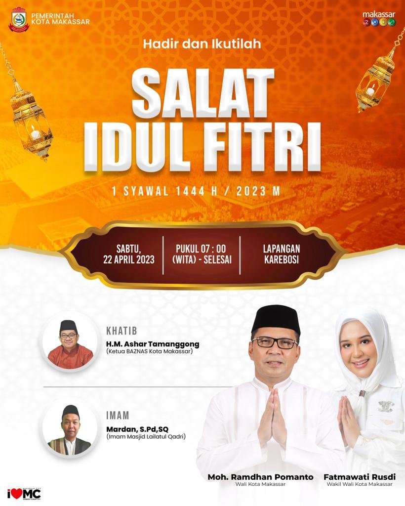 Salat Ied Pemkot Makassar Dipusatkan di Lapangan Karebosi