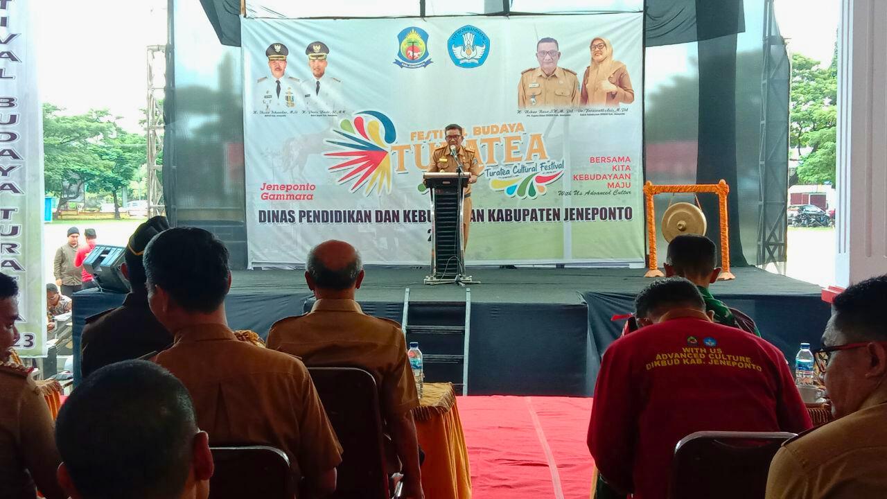 Lestarikan Budaya Jeneponto, Disdikbud Gelar Festival Budaya Turatea