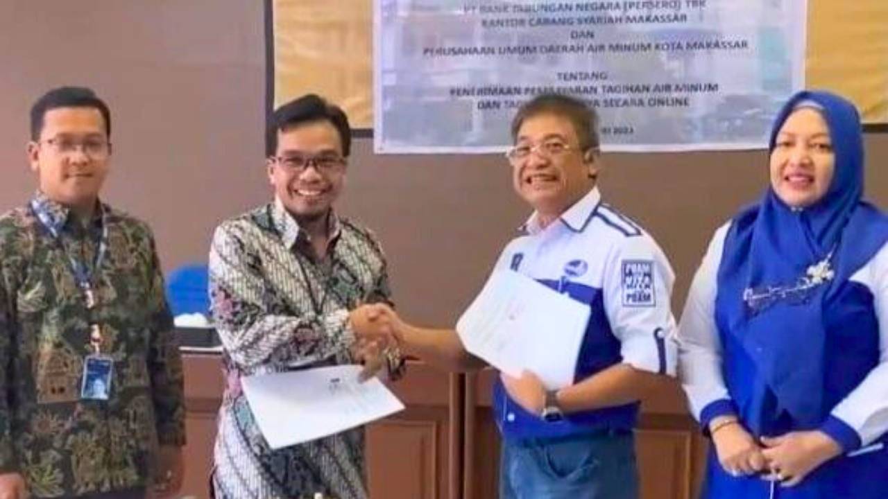 Permudah Bayar Rekening Air Online, PDAM Makassar Kerjasama dengan BTN Syariah