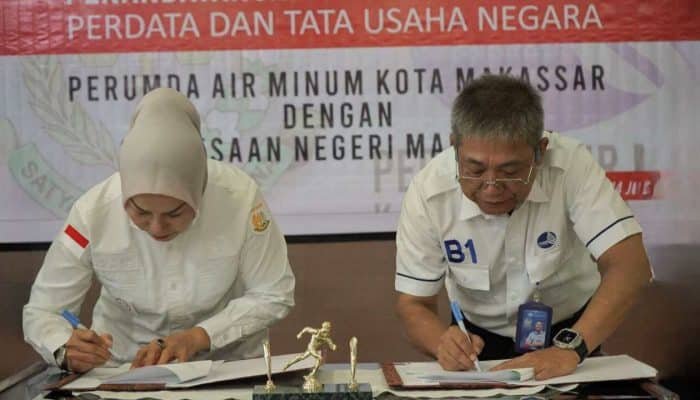 PDAM Kota Makassar Perpanjang Kerja Sama Bidang Perdatun dengan Kejari