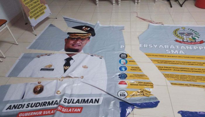 Baliho PPDB SMAN 16 Makassar Dirusak OTK
