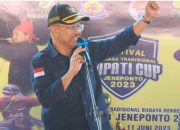Buka Festival Olahraga Tradisional Bupati Cup Jeneponto 2023, Iksan Sayangkan Digelar di Penghujung Masa Jabatannya