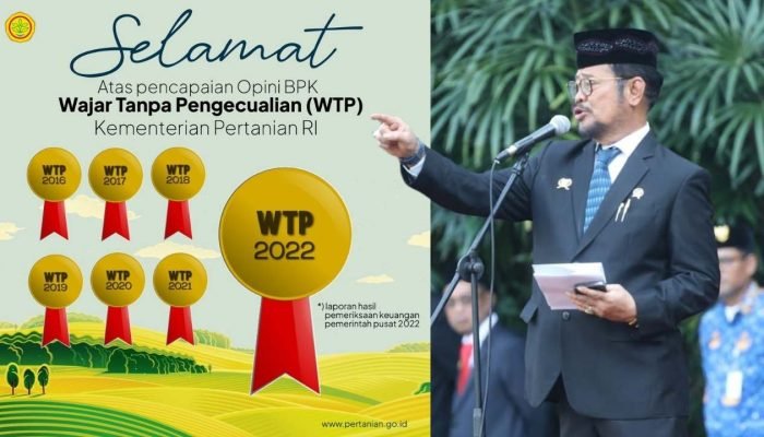 Mentan SYL Bersyukur 7 Tahun Berturut-turut Dapat WTP, Bukti Tata Kelola Keuangan di Kementan Bersih