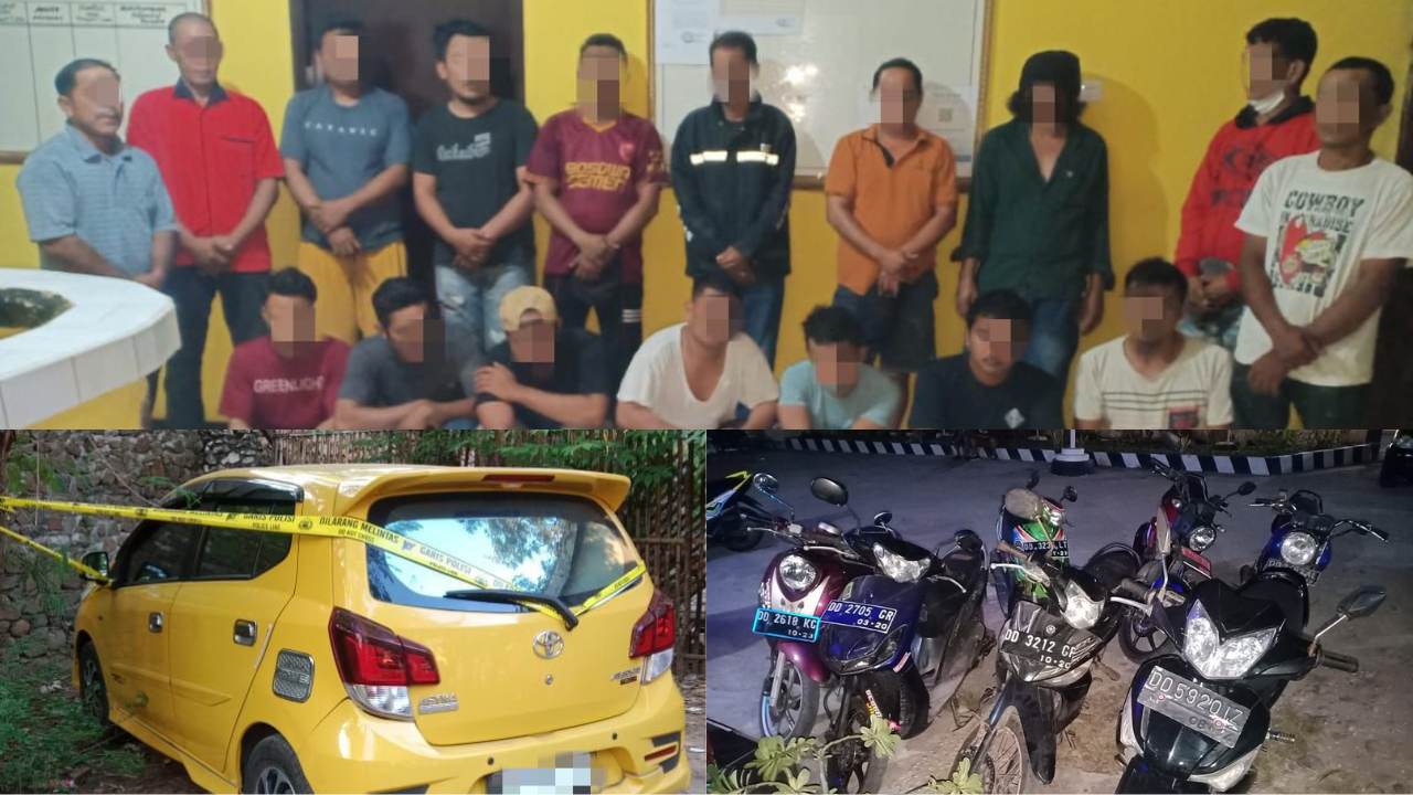 Polsek Binamu Gerebek Judi Sabung Ayam, 17 Pelaku Ditangkap, Ini Daftar Namanya