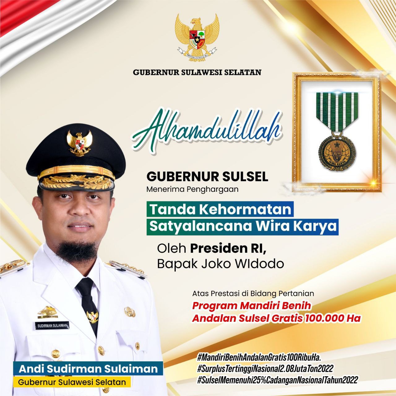 Gubernur Andi Sudirman Terima Penghargaan Satyalancana Wira Karya dari Presiden 2 Gubernur Andi Sudirman Terima Penghargaan Satyalancana Wira Karya dari Presiden