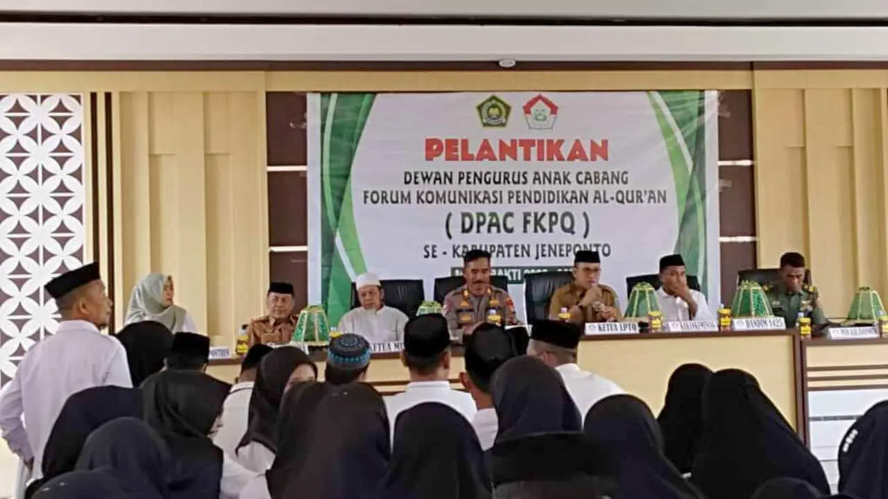 Pelantikan Terbesar di Kemenag, 300an DPAC FKPQ se-Kabupaten Jeneponto Ikut Dilantik