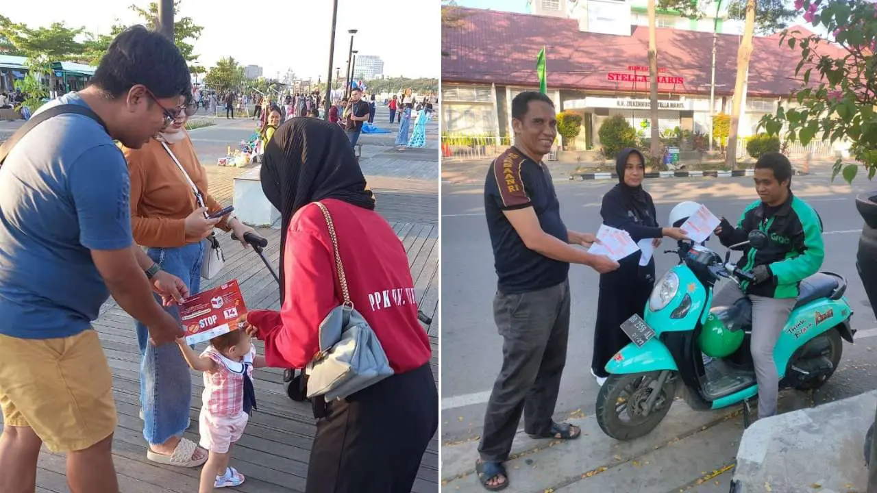 KPU Makassar Sosialisasi Pemilu di Pantai Losari, Sasar Pemilih Pemula