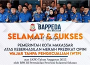 Kepala Bappeda Ucapkan Selamat Atas Keberhasilan Pemkot Makassar Raih WTP