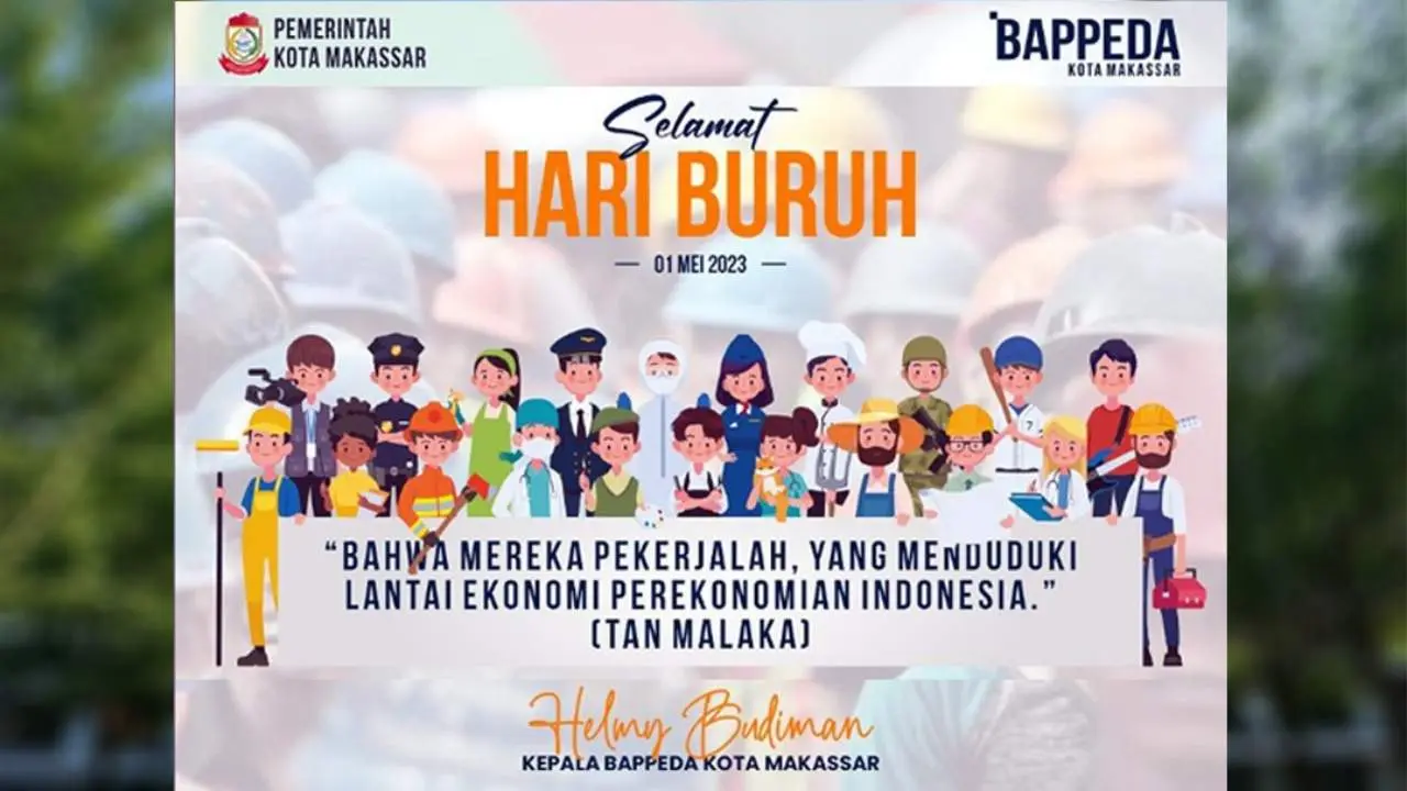 Kepala Bappeda Ucapkan Selamat Hari Buruh 1 Mei 2023