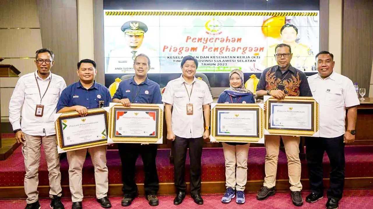 Lagi dan Lagi, PT Semen Tonasa Diganjar 9 Penghargaan K3 Tingkat Provinsi