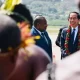 Tiba di Bandara International Jacksons, Presiden Jokowi Disambut PM Papua Nugini